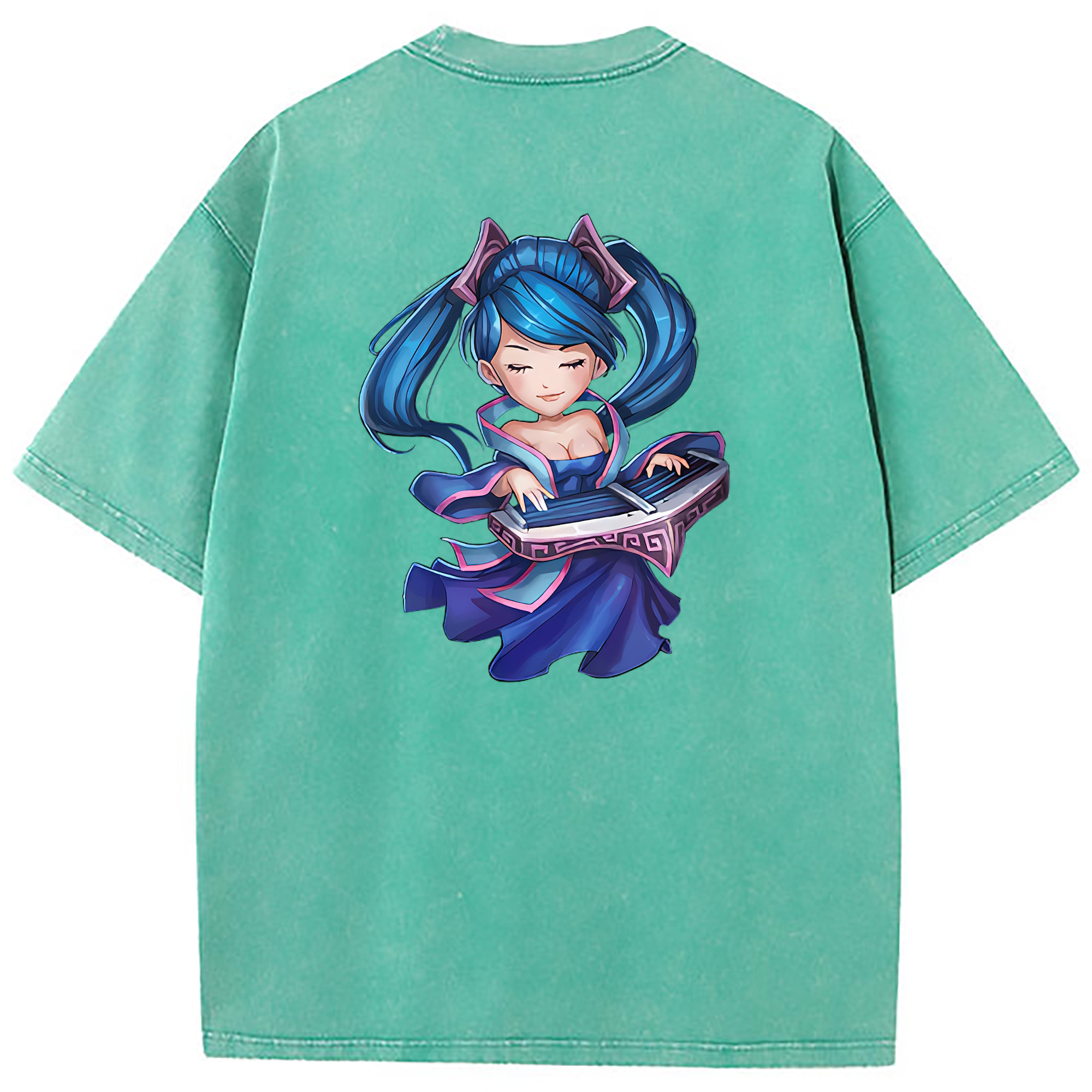 （画像用） リーグ・オブ・レジェンド League of Legends LOL 綿100% ヴィンテージ風 半袖Tシャツ（背面プリント）